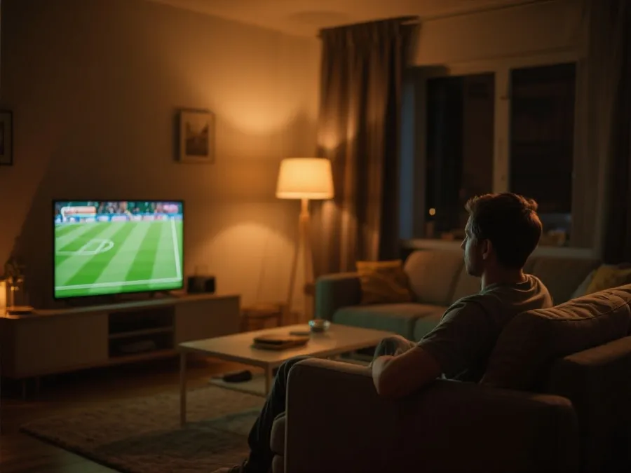 夜间观赛氛围示意图